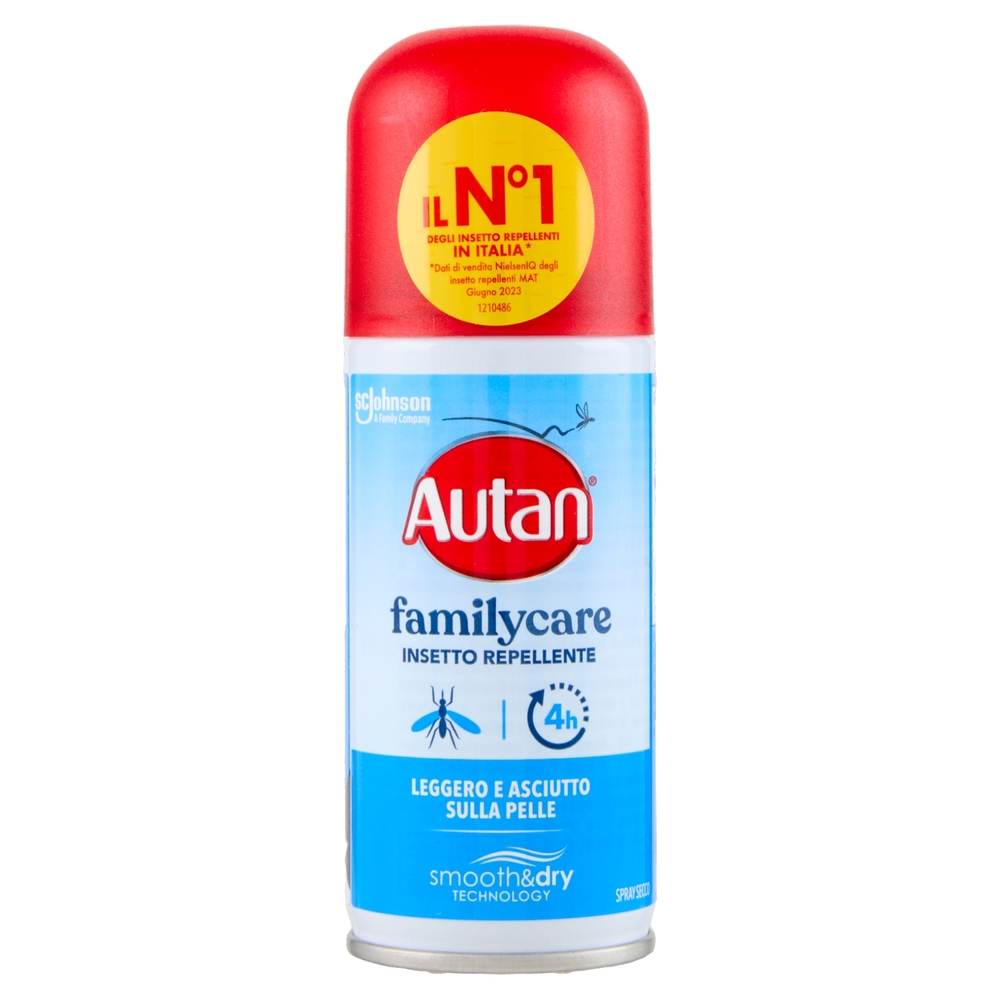 Autan Family Care Spray Secco Insetto Repellente e Antizanzare, 100 ml
